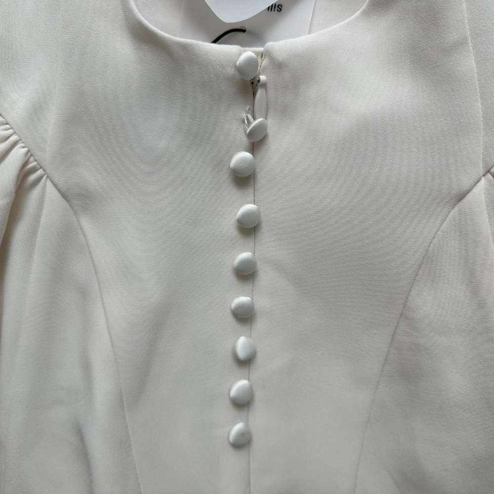 Reformation BONIE Fior Di Latte Ivory White Wedding Dress - Size 6 - with tags - Picture 12 of 15